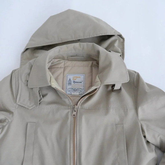 Vintage London Fog  Maincoats Tan Zip Up Puffer Winter Coat Size 42 - Picture 11 of 14